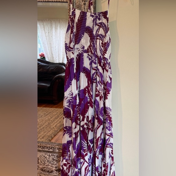 NWT Free People maxi dress purple white size M - Picture 5 of 14